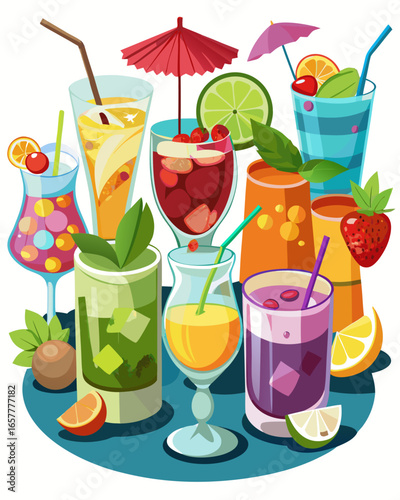 More  cocktail ,white background