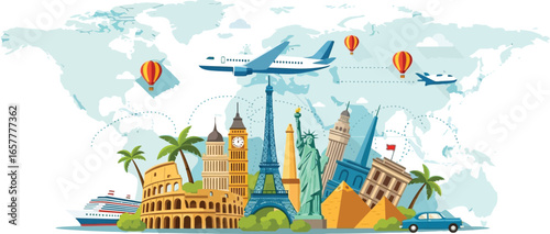 Explore the world with iconic landmarks and travel adventures