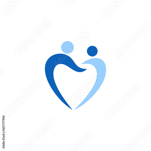 Dental Clinic Logo Tooth abstract design vector template Linear style. Dentist stomatology medical doctor Logotype concept icon.