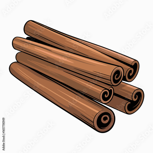 Cinnamon Sticks in a Stack Aromatic Spice for Cooking and Baking Warm Brown Tones Flavorful Ingredient