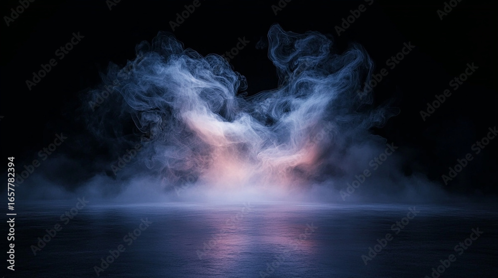 Obraz premium Cinematic Mist and Fog with Dramatic Glowing Effects. Perfect for Mysterious and Artistic Designs