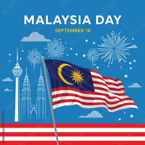 Malaysia Day 16 September National Celebration Poster