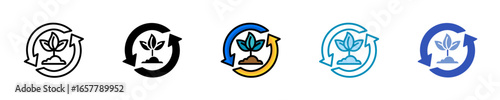 Soil Restoration  Icon Set Multiple Style Collection
