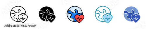 Planetary Health  Icon Set Multiple Style Collection
