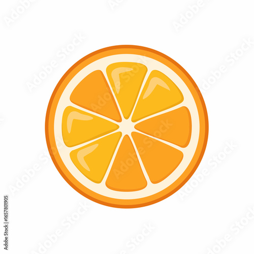 A vibrant and juicy slice of orange, perfect for a healthy snack or refreshing treat.