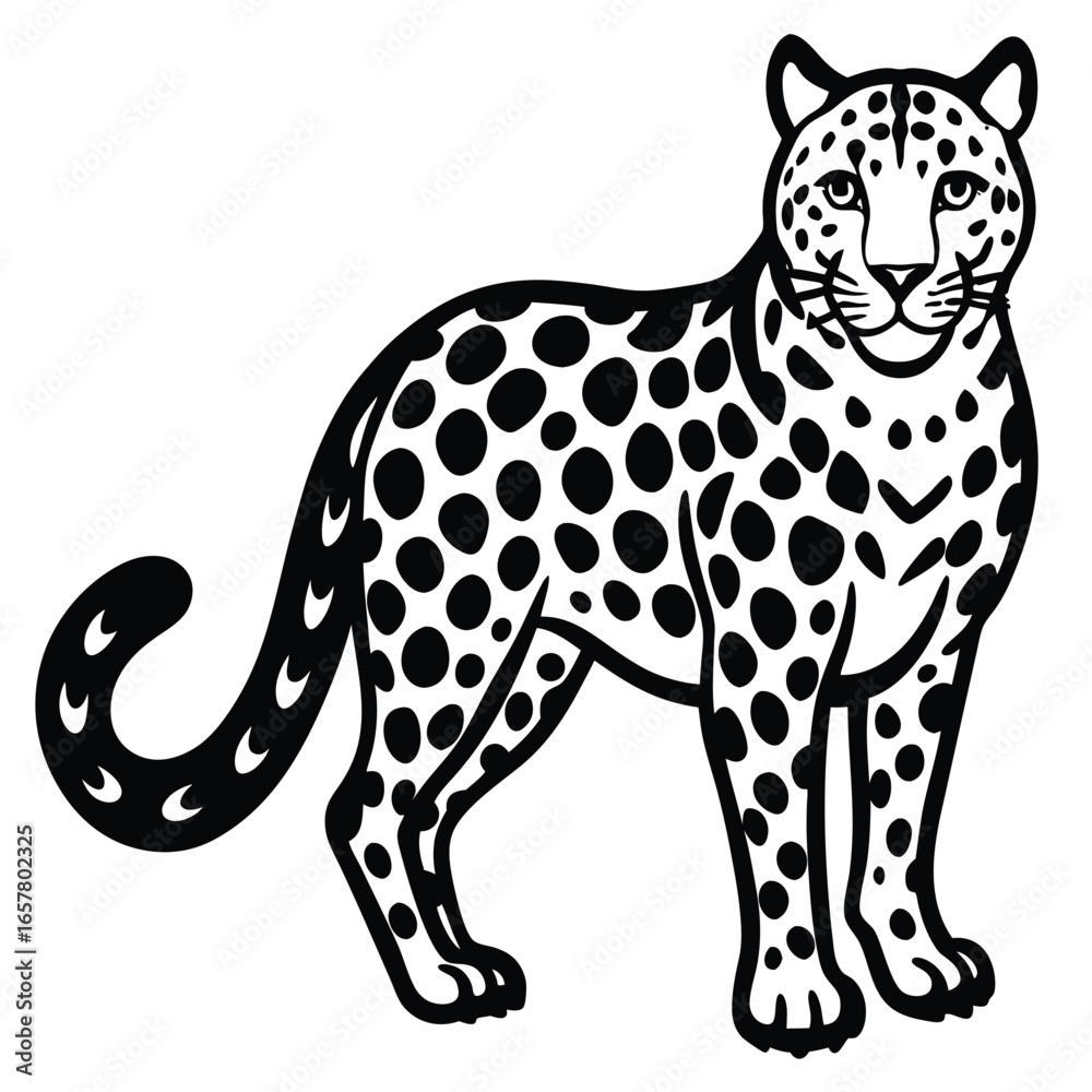 Fototapeta premium leopard vector animal