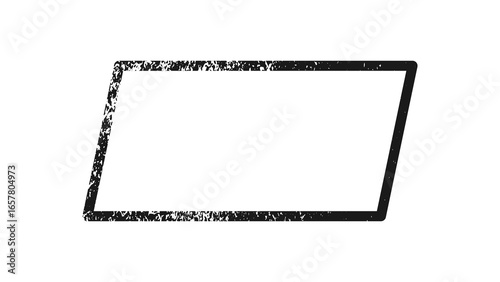 Grunge border in parallelogram form