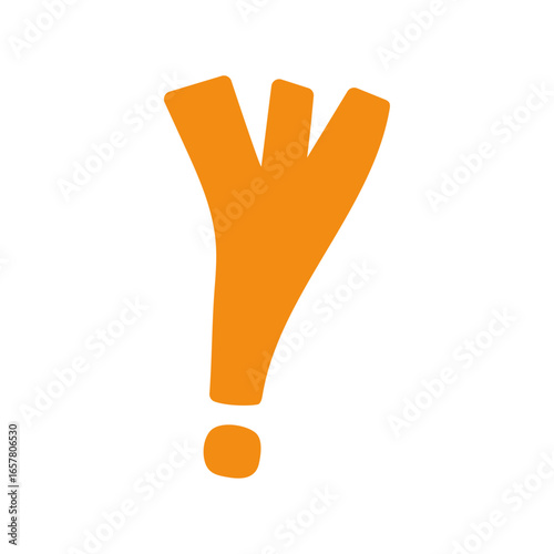Question mark doodle hand drawn punctuation doubt sign flat element. Warning attention hesitation sign. Query FAQ concept, finding answer. Isolated. Vector illustration