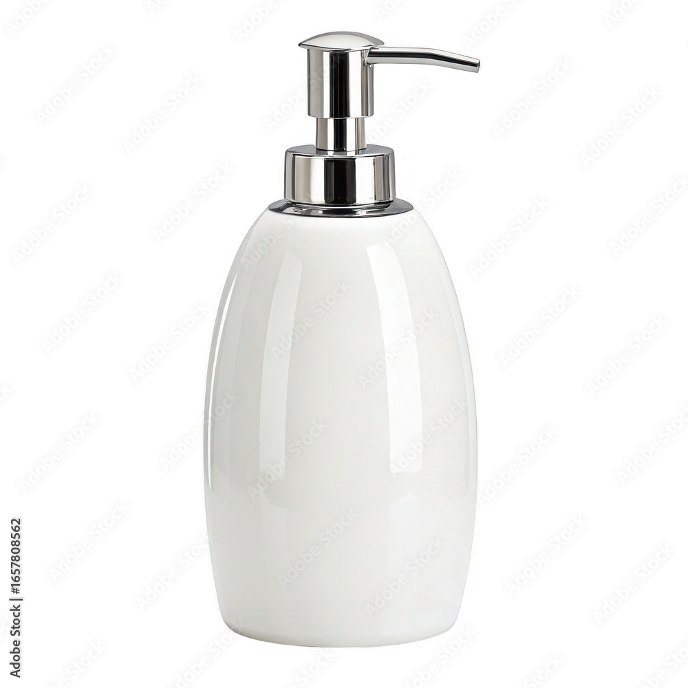 Fototapeta premium White soap dispenser isolated on transparent background