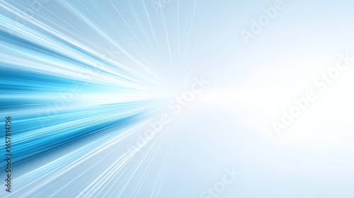 Abstract Blue Light Rays Background for Digital Art and Technology Themes with Smooth Gradient Effect