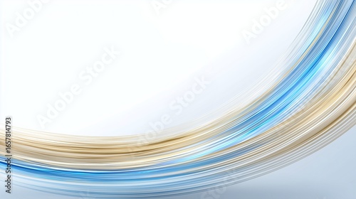 Abstract flowing lines with soft colors and light effect on a white background for modern design concepts