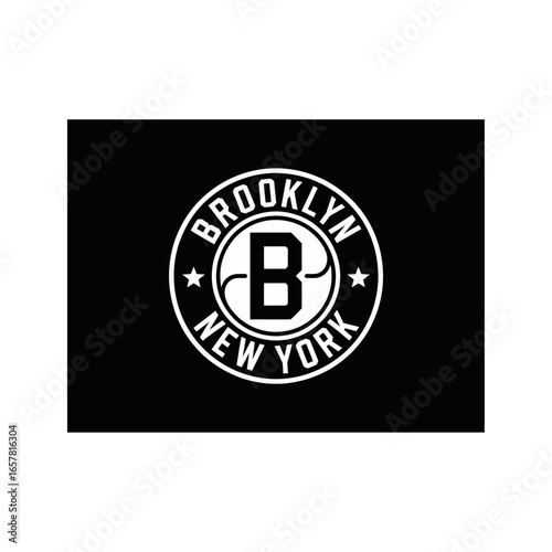 Brooklyn New York Logo, T Shirt Design, Vintage NYC Emblem Design, vector illustration of a vintage label