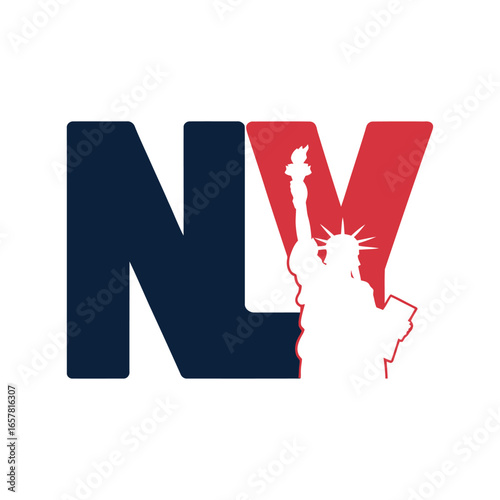 New York and Statue of Liberty Logo