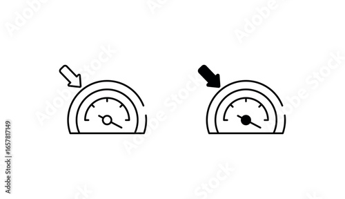 Cruise Control icon design with white background stock illustration