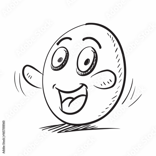 Happy, expressive cartoon face with joyful eyes and a wide, beaming smile, radiating positive emotions and playful energy, perfect for fun projects