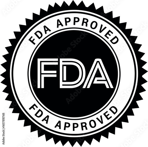 Official fda approved seal stamp symbolizing regulatory compliance and product safety standards