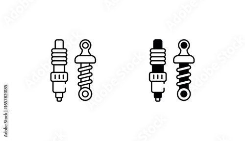 Car parts icon design with white background stock illustration