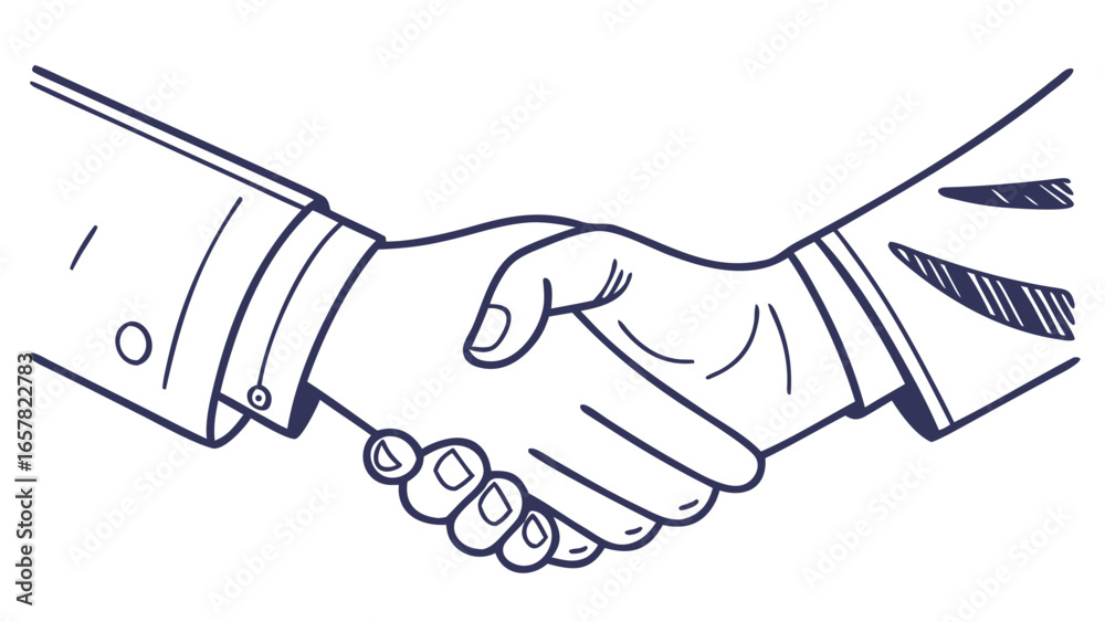 Fototapeta premium handshake vector illustration