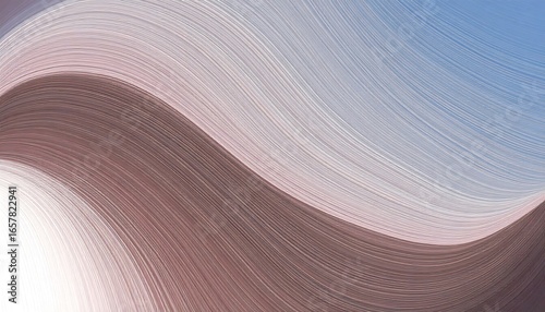 Abstract design with flowing, layered lines in soft, muted colors, creating a smooth, wave-like pattern.