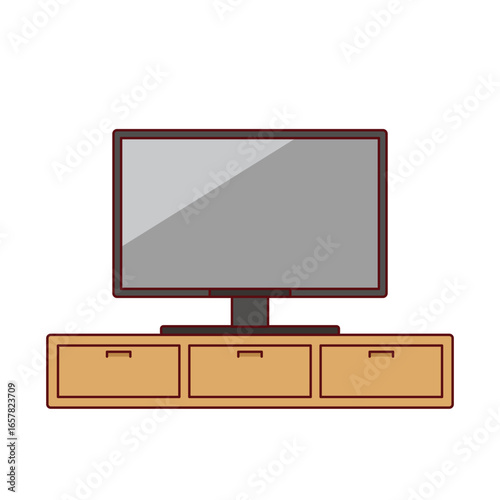 テレビボードのイラスト / ベクター