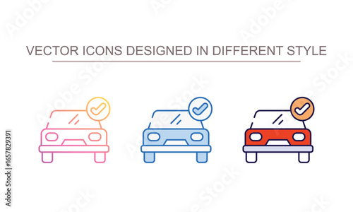 Car specifcation icon design with white background stock illustration