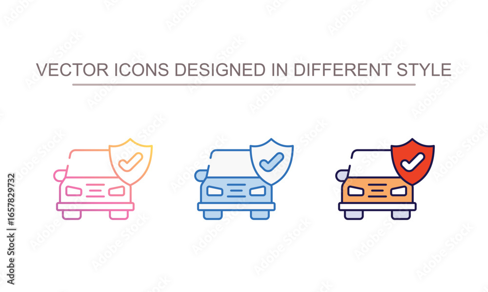 Naklejka premium Car inssurance icon design with white background stock illustration
