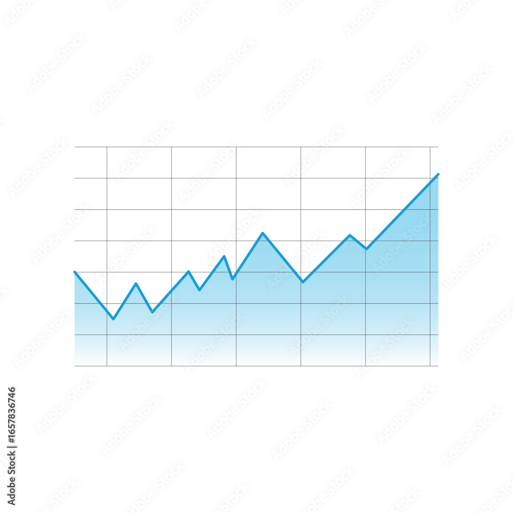 Naklejka premium Market Trading Graph