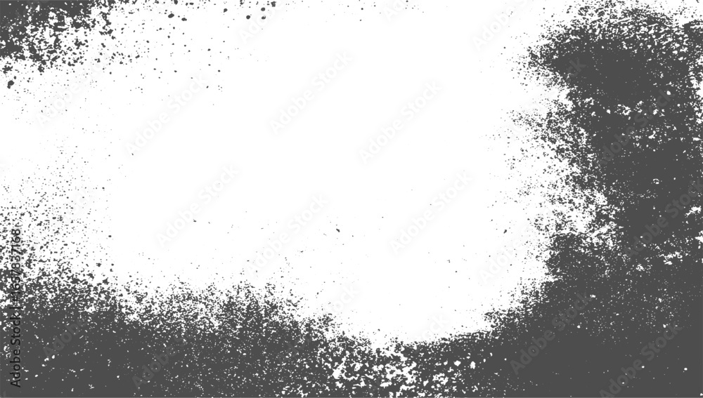 Fototapeta premium Abstract Grunge Texture – Black and White Distressed Scratched Grain Dot Noise Overlay Vector on Transparent Background