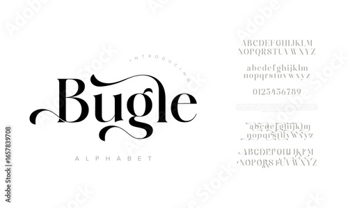 Bugle Stylish Decorative Serif Display Alphabet Font for Branding