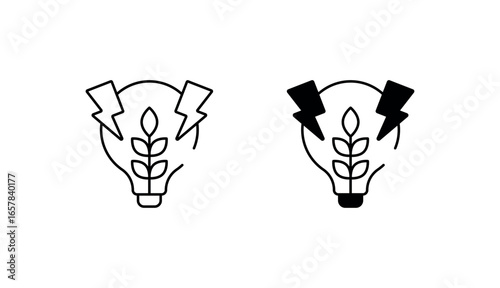 Bioenergy icon design with white background stock illustration