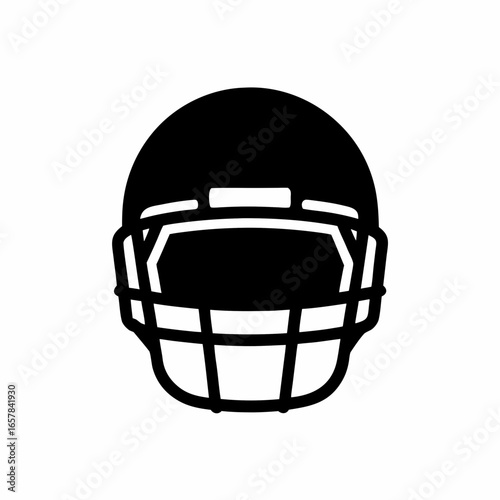American football helmet front view icon sports protective gear