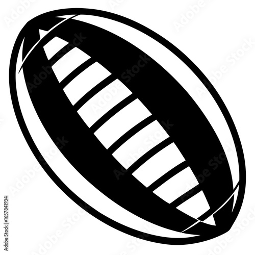 Black and white American football icon sport game