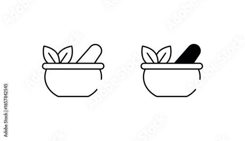 Herbal Medicine icon design with white background stock illustration