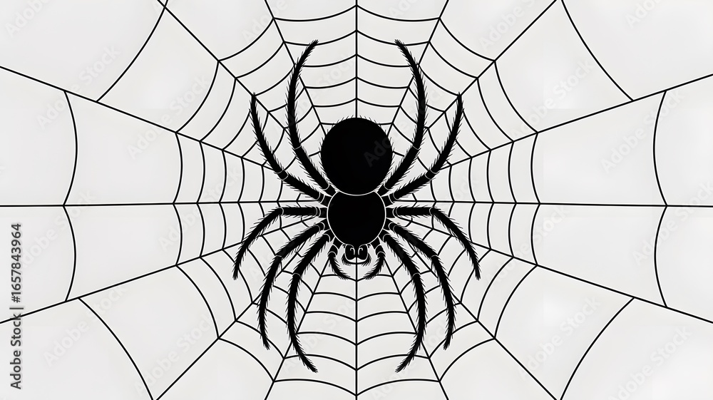 Obraz premium A black big spider