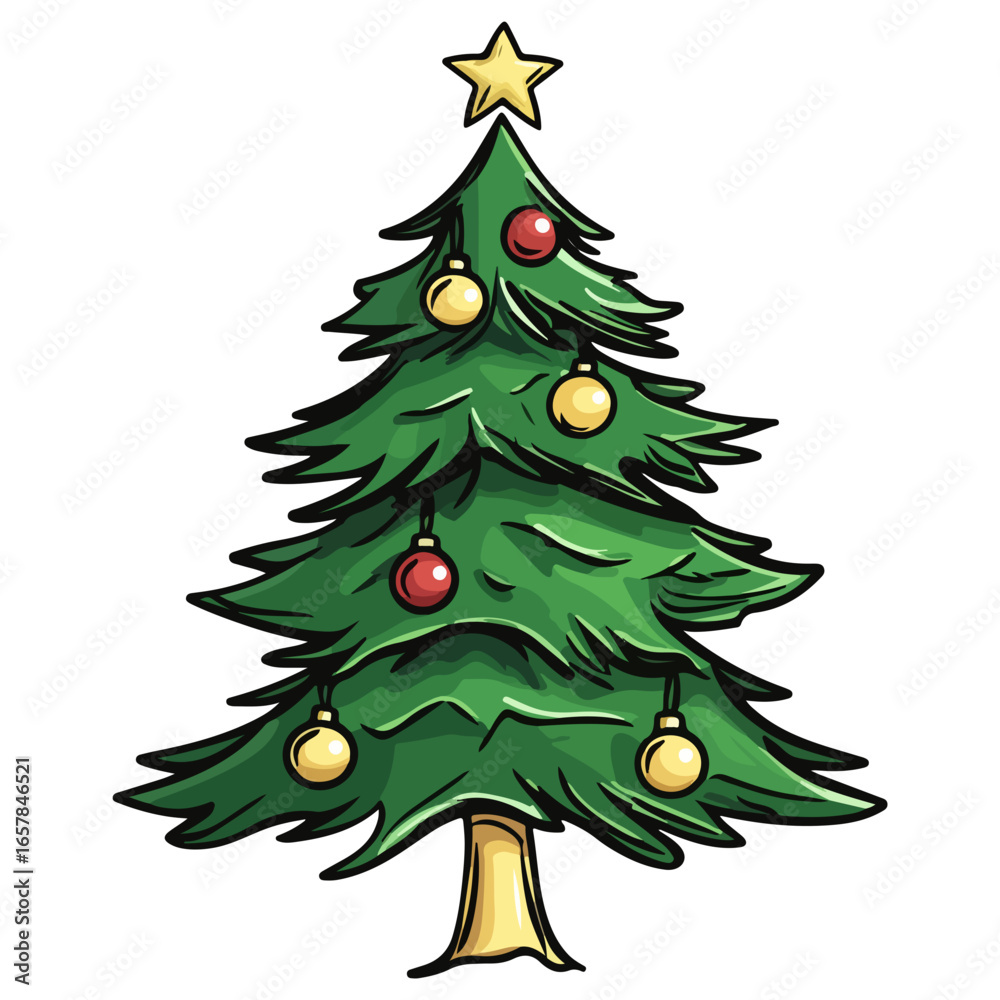 Obraz premium christmas tree, christmas, festival, vector, transparent background, tree, xmas, star, decoration, celebration, winter, season, ornament, december, festive, snow, isolated, pine, merry, gift