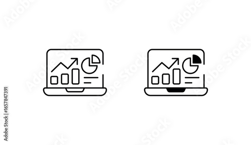 User Data Analysis icon design with white background stock illustration