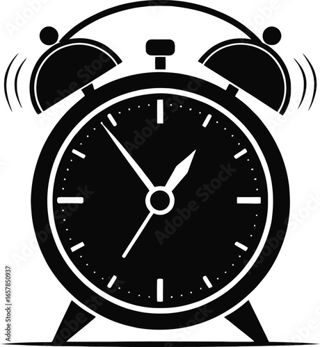 Modern alarm clock icon with clean lines and vibrant color options