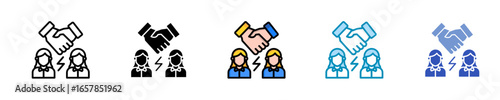 Conflict Resolution  Icon Set Multiple Style Collection