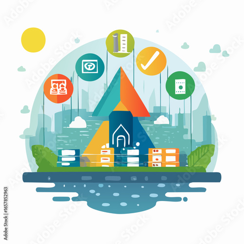  Ethical and responsible advertising icons featuring transparency, eco-friendly ads, and fair marketing in flat modern vector design.