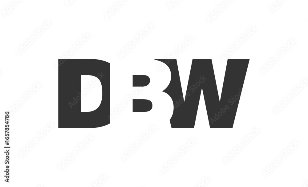 DBW logo design. Initial letter D B W bold font style for tech startups, consulting, corporate branding. Creative company name, headlines typography identity, trendy logotype. DBW logo design. Initial letter D B W bold font style for tech startups, consulting, corporate branding. Creative company name, headlines typography identity, trendy logotype.