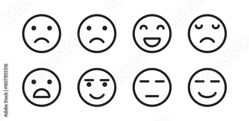 mixed emoji face expression set . Emoji faces collection. Emoji faces collection
