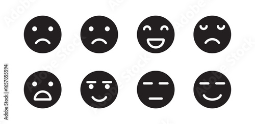 mixed emoji face expression set . Emoji faces collection. Emoji faces collection
