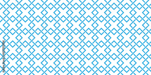seamless pattern with blue stripes square fabric textile cloth line texture background.	