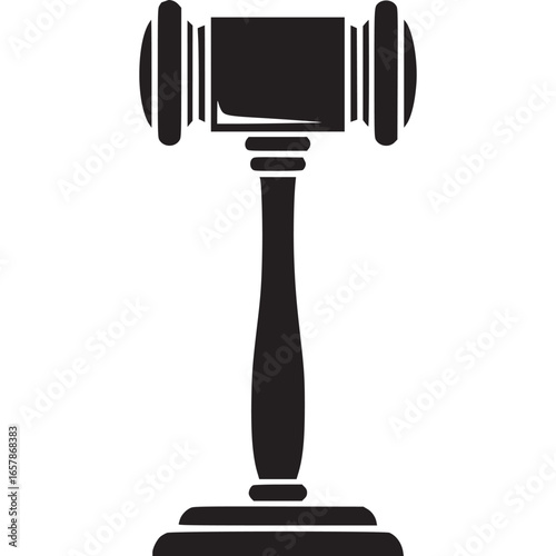 Gavel isolated on white background, a symbol of justice, law, and authority, ideal for legal, judicial, or auctionrelated designs and publications