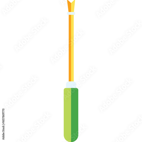 Hand Weeder Vector Flat Illustration