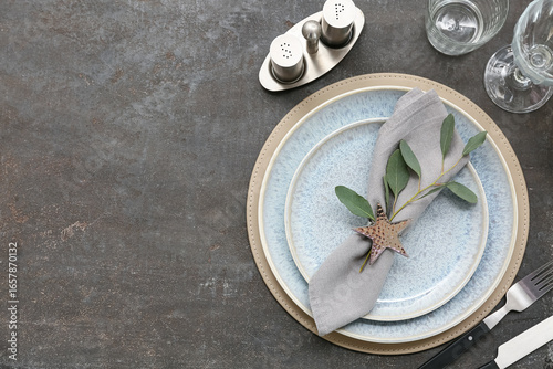 Beautiful table setting wit...