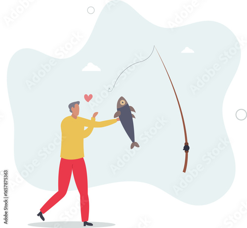 elderly man fishing hobby and lifestyle concept.human life.