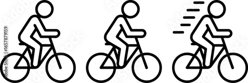 Bicycle riding cyclist cycling bike icon vector image vector file