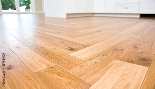 Hardwood herringbone flooring