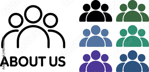 About us team group people community members icon vector vector file